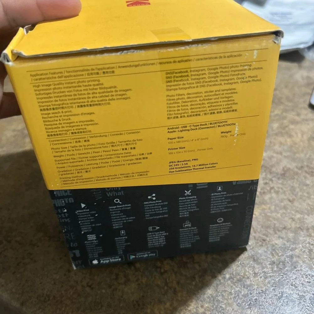 KODAK Dock Plus 4PASS Instant Photo Printer with Extra Paper